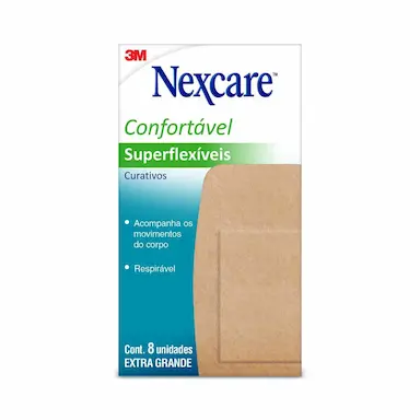 Curativo 3M Nexcare Superflexíveis Joelho e Cotovelo com 8 unidades