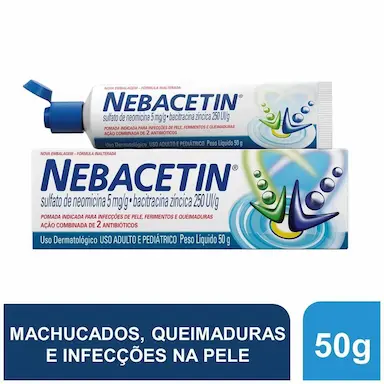 Nebacetin 250UI/g + 5mg/g Pomada 50g