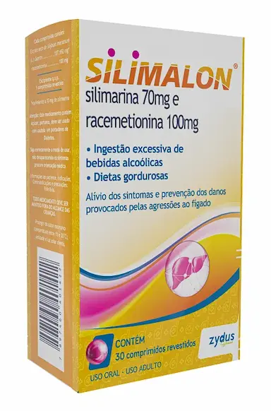 Silimalon Silimarina 70mg + Racemetionina 100mg 30 comprimidos
