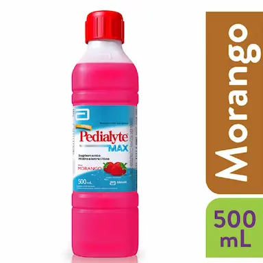 Pedialyte Max Sabor Morango Solução 500ml