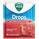 Pastilha Vick Drops Sabor Cereja 5 unidades