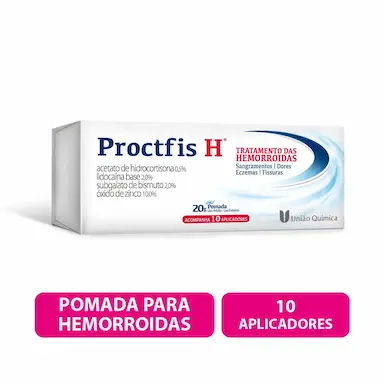 Proctfis H 0,5% + 2,0% + 2,0% + 10,0% Pomada 20g e 10 aplicadores