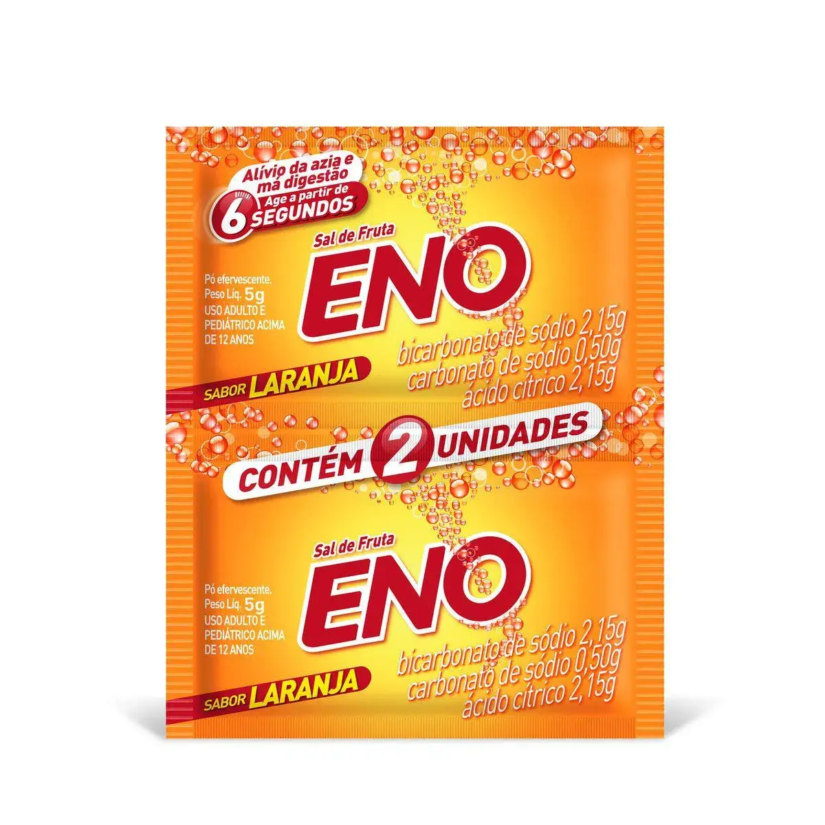 Sal de Fruta Eno Sabor Laranja 2 envelopes 5g cada Vyzulta Latanoprosteno Bunode 0,024% Solução Oftálmica 5ml 