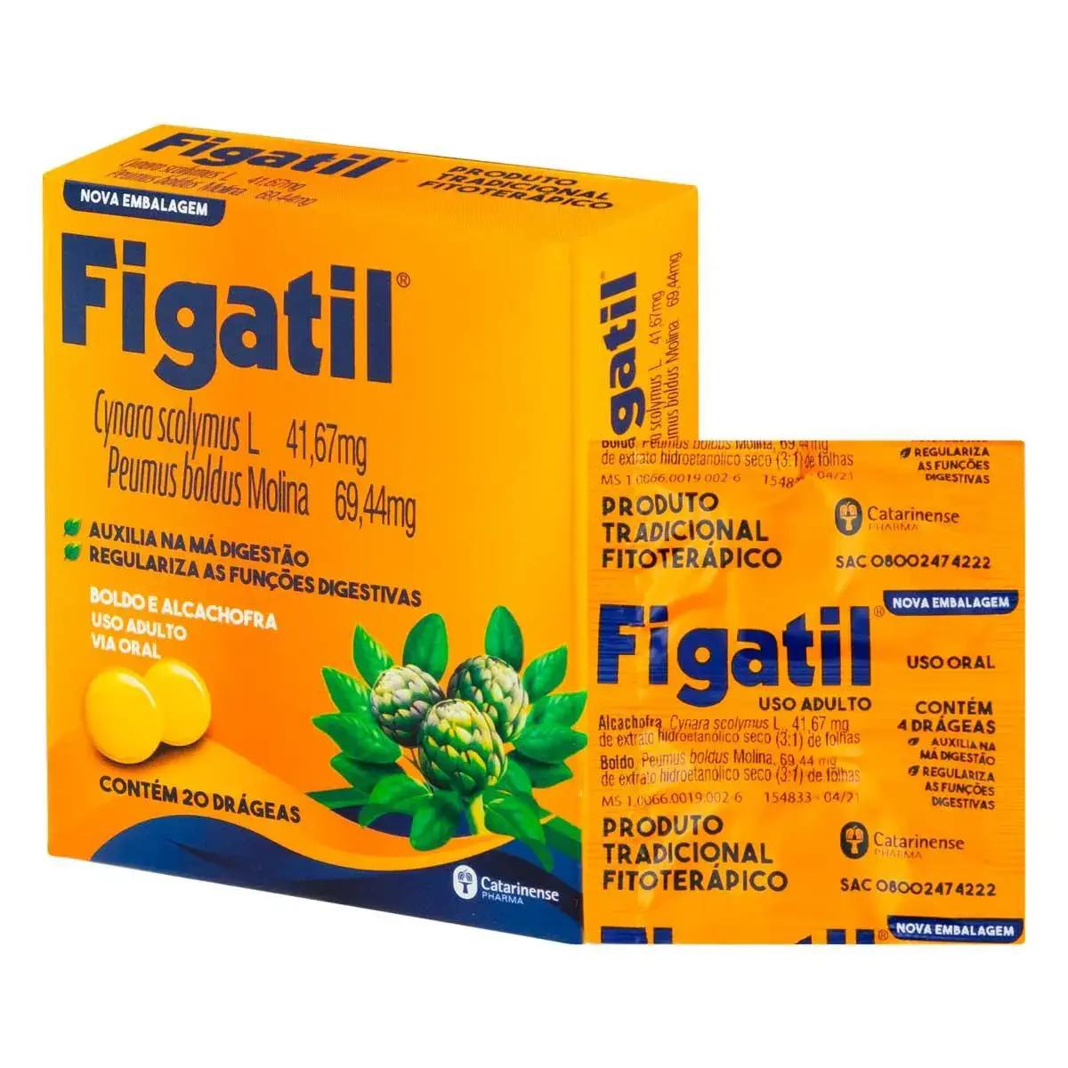 Figatil 20 drágeas