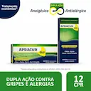 Apracur Duo Dipirona Monoidratada 500mg + Maleato de Clorfeniramina 2mg + Cafeína 30mg 12 comprimidos