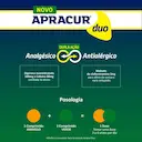 Apracur Duo Dipirona Monoidratada 500mg + Maleato de Clorfeniramina 2mg + Cafeína 30mg 12 comprimidos
