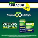 Apracur Duo Dipirona Monoidratada 500mg + Maleato de Clorfeniramina 2mg + Cafeína 30mg 12 comprimidos