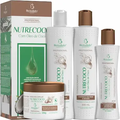 BIO INSTINTO NUTRECOCO - KIT HIDRATAçãO E NUTRIçãO ÓLEO DE COCO (4 PRODUTOS)