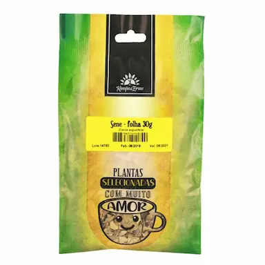 SENE VERDADEIRO PURA FOLHA ERVA SECA CASSIA ANGUSTIFOLIA 30G