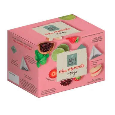 CHá MEU MOMENTO MEIGO HIBISCO MORANGO MAçã AH! NATU 10 SACH
