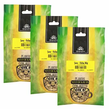 KIT 3 SENE VERDADEIRO PURA FOLHA SECA CASSIA ANGUSTIFOLI 90G