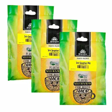 KIT SETE SANGRIAS ORGâNICO PLANTA SECA CUPHEA BALSAMONA 90GR