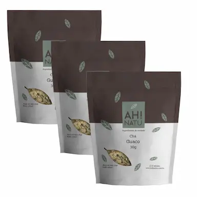GUACO CHá DAS FOLHAS 100% NATURAL AH! NATU 3 UND 30 G é BOM