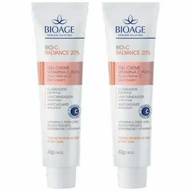 2X BIO-C RADIANCE VITAMINA C PURA 20% CREME CLAREADOR BIOAGE