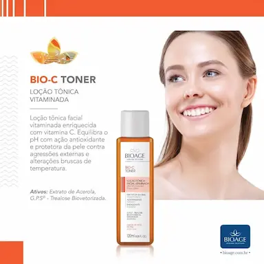 BIO-C TONER - TôNICO FACIAL COM VITAMINA C - BIOAGE
