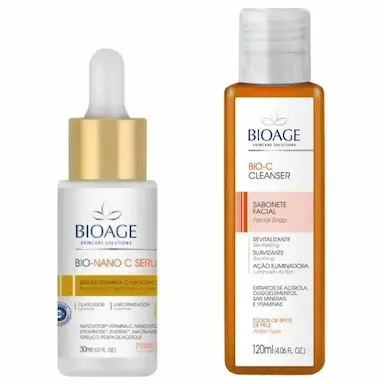 SERUM VITAMINA C BIO-NANO C + SABONETE FACIAL BIO-C - BIOAGE