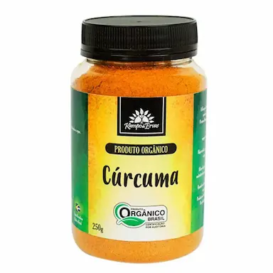 CúRCUMA LONGA PURA ORGâNICA SEM AMIDO KAMPO DE ERVAS 250 GR