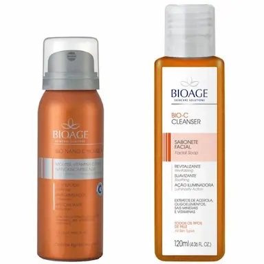 MOUSSE VITAMINA C + BIO-C CLEANSER SABONETE FACIAL BIOAGE
