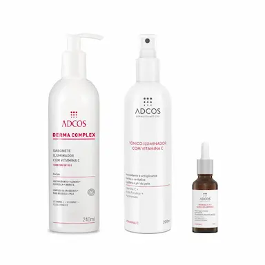 TRATAMENTO BOOST FACIAL VITAMINA C E ÁCIDO HIALURôNICO 3 ITENS