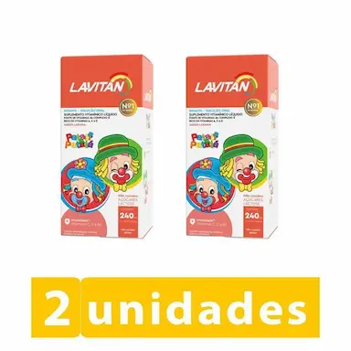 KIT 2 LAVITAN INFANTIL LARANJA SOLUçãO 240ML