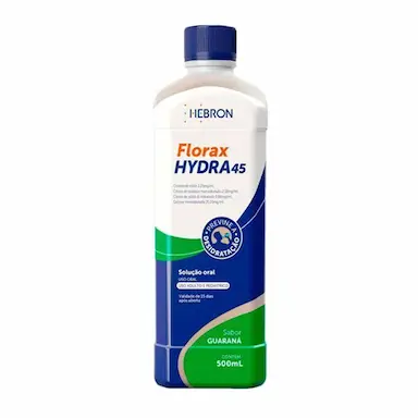 PROBIóTICO FLORAX HYDRA 45 SABOR GUARANá SOLUçãO ORAL HEBRON 500ML