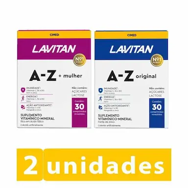 KIT 2 LAVITAN A-Z MULHER + LAVITAN A-Z ORIGINAL 30 COMPRIMIDOS