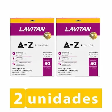 KIT 2 LAVITAN A-Z MULHER 30 COMPRIMIDOS