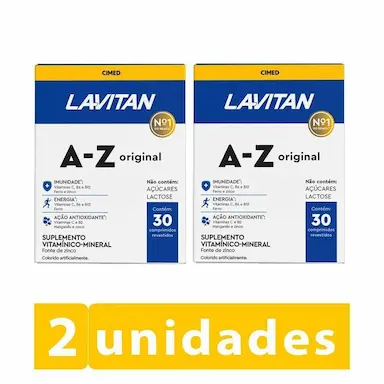 KIT 2 LAVITAN A-Z ORIGINAL 30 COMPRIMIDOS