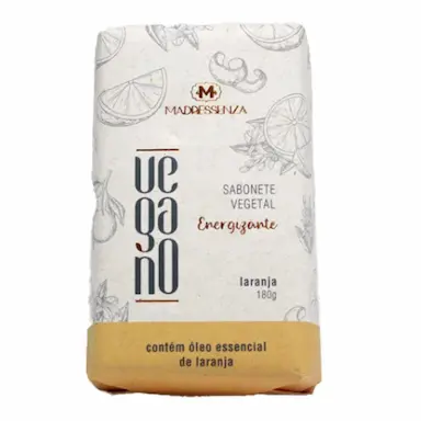 SABONETE EM BARRA VEGANO LARANJA MADRESSENZA 180G