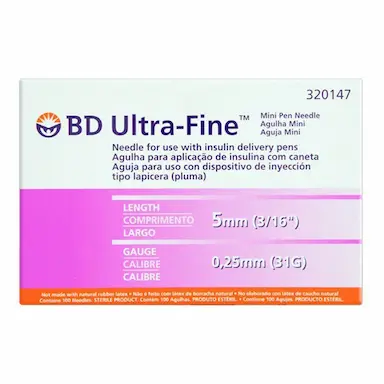 AGULHAS PARA CANETA DE INSULINA BD ULTRA-FINE 5MM 100 UNIDADES