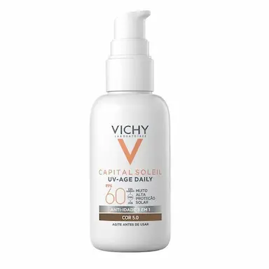 PROTETOR SOLAR CAPITAL SOLEIL UV-AGE DAILY COR 5.0 FPS 60 VICHY 40G