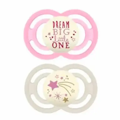 CHUPETA MAM PERFECT NIGHT 6+ MESES ROSA EMBALAGEM DUPLA