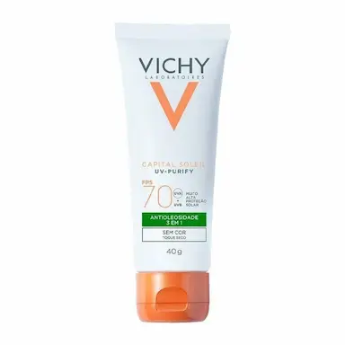 PROTETOR SOLAR CAPITAL SOLEIL PURIFY FPS70 SEM COR VICHY 40G