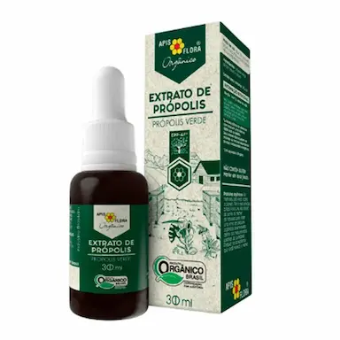 EXTRATO DE PRóPOLIS VERDE ORGâNICO APIS FLORA 30ML
