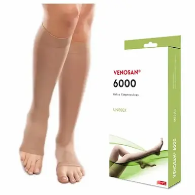MEIA COMPRESSãO MEDICINAL 3/4 PANTURRILHA 20-30MMHG VENSON 6000 TAMANHO: XGG