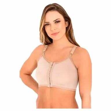 SUTIA POS CIRURGICO SEM COSTURA FECHAMENTO FRONTAL BEGE P  NEM FORM