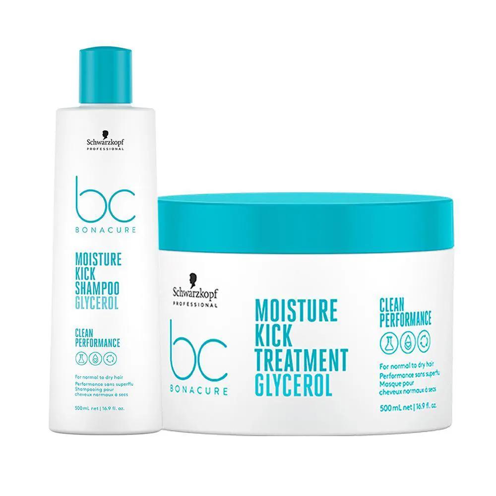 KIT CAPILAR SCHWARZKOPF PROFESSIONAL BC BONACURE MOISTURE KICK - SHAMPOO E MáSCARA DE HIDRATAçãO