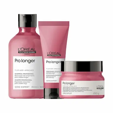 KIT L'ORéAL PROFESSIONNEL SERIE EXPERT PRO LONGER - SHAMPOO E CONDICIOANDOR E MáSCARA