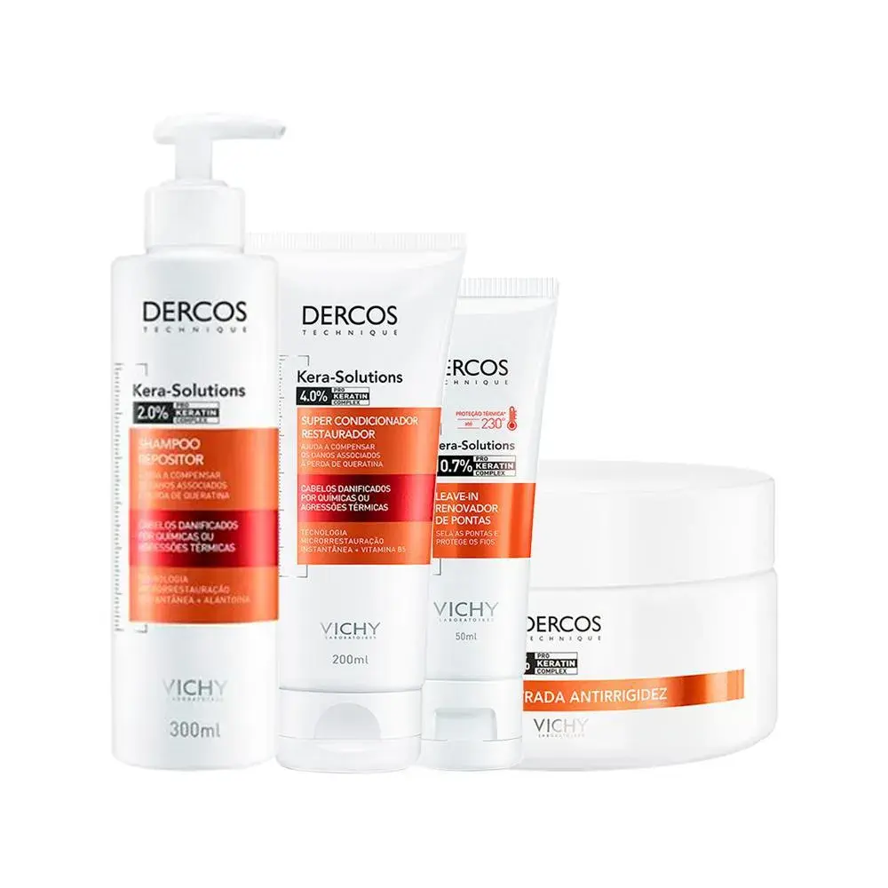 KIT VICHY DERCOS KERA-SOLUTIONS -SH + COND + MáSC + LEAVE-IN