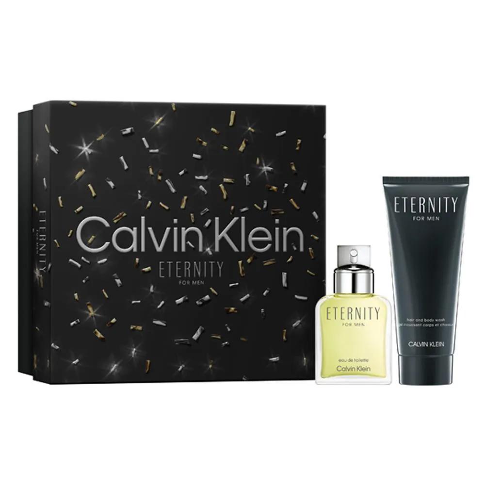 KIT CALVIN KLEIN ETERNITY EDT PERFUME MASCULINO 50ML E GEL DE BANHO 100ML