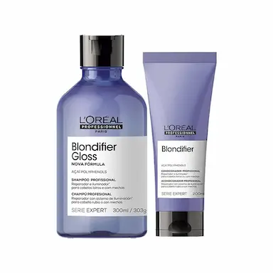 KIT L'ORéAL PROFESSIONNEL SERIE EXPERT BLONDIFIER GLOSS - SHAMPOOE E CONDICIONADOR