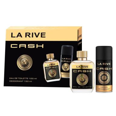 KIT LA RIVE CASH EDT PERFUME MASCULINO 100ML E DESODORANTE 150ML