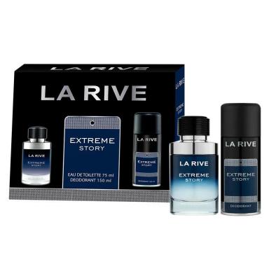 KIT LA RIVE EXTREME STORY EDT PERFUME MASCULINO 75ML E DESODORANTE 150ML