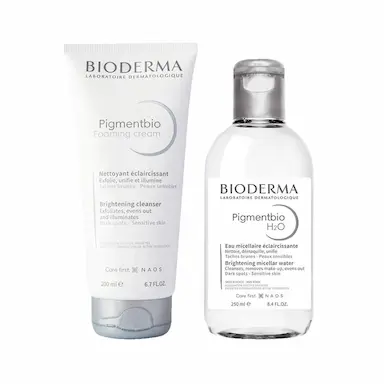 KIT BIODERMA PIGMENTBIO - SABONETE LíQUIDO E ÁGUA MICELAR CLAREADORA DE MANCHAS H2O 250ML