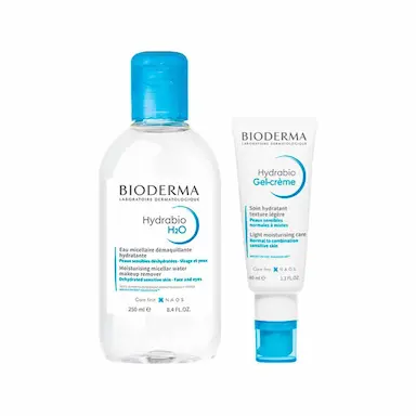 KIT FACIAL BIODERMA HYDRABIO - ÁGUA MICELAR E GEL CREME HIDRATANTE LIGHT MOISTURISING CARE 40ML