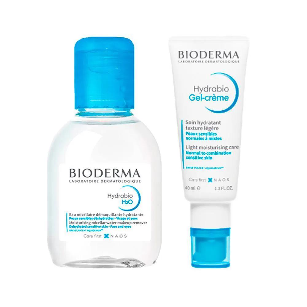 KIT FACIAL BIODERMA HYDRABIO - ÁGUA MICELAR 100 ML E GEL CREME 40 ML
