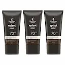 KIT MANTECORP EPISOL COLOR- 3  PROTETORES SOLARES FACIAL FPS70 TOM 6 NEGRO 40ML