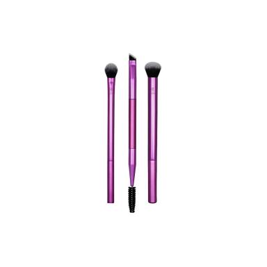 REAL TECHNIQUES EYE SHADE + BLEND KIT DE PINCéIS PARA MAQUIAGEM ROXO - xpto