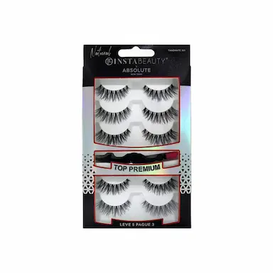 ABSOLUTE NEW YORK PACK TANJANITE 501 CíLIOS POSTIçOS LONGO NATURAL PRETO 5 PARES