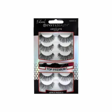 ABSOLUTE NEW YORK PACK TANJANITE 503 CíLIOS POSTIçOS LONGO NATURAL PRETO 5 PARES